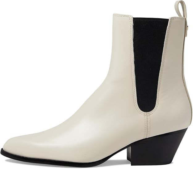 Michael Kors Kinlee Pointed-Toe Pull-On Booties  Light Cream Size 10