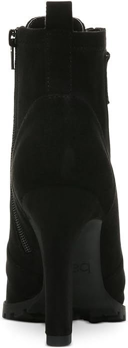Bar III Women's Damas Faux Suede Peep Toe Shooties  Color Black Micro Size 8.5M