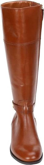 Lauren Ralph Lauren  Women's Berdie Leather Wide Calf Riding Boots  Tan Leather Size 7B/M