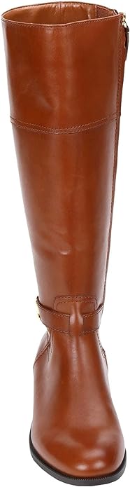 Lauren Ralph Lauren  Women's Berdie Leather Wide Calf Riding Boots  Tan Leather Size 7B/M