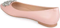 Journee Collection Women's Renzo Vegan Leather Pointed Toe Jewel Flats  Color Pink Size 9M