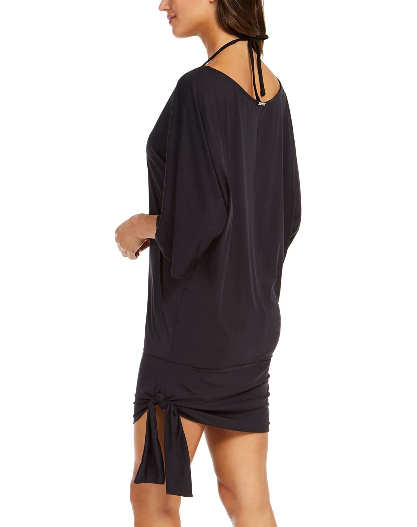 Michael Kors Classic Side Tie Cover-Up  Color Black Size L