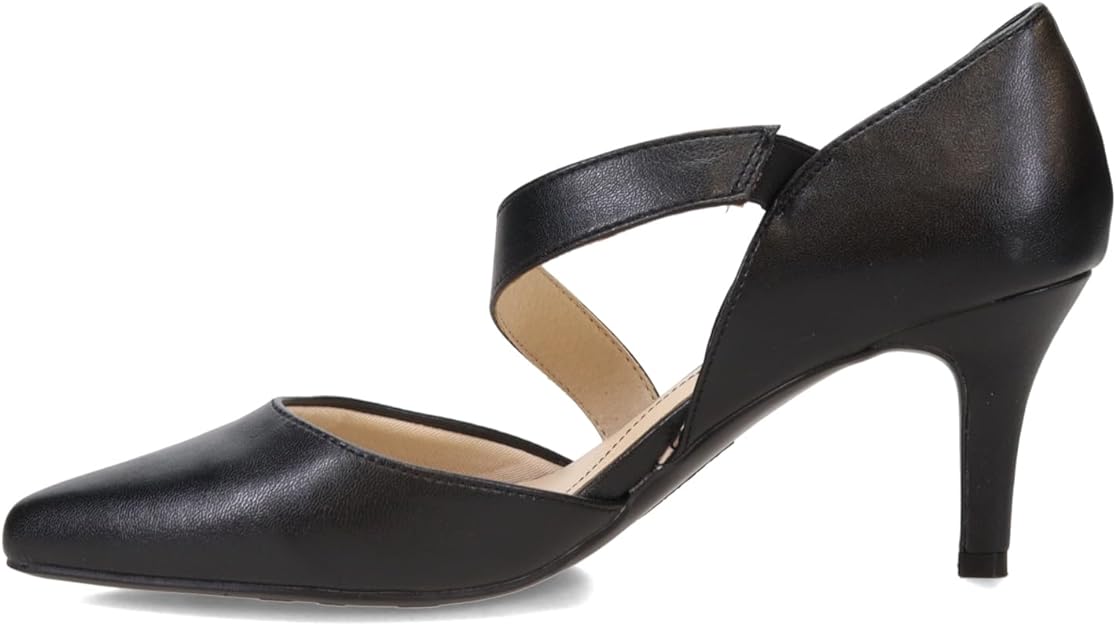 LifeStride Women's Suki Pumps  Black Faux Leather Size 8W