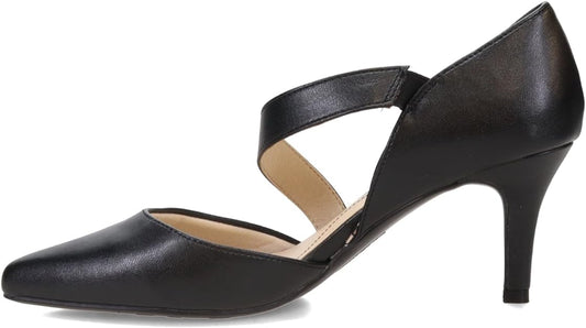 LifeStride Women's Suki Pumps  Black Faux Leather Size 8W