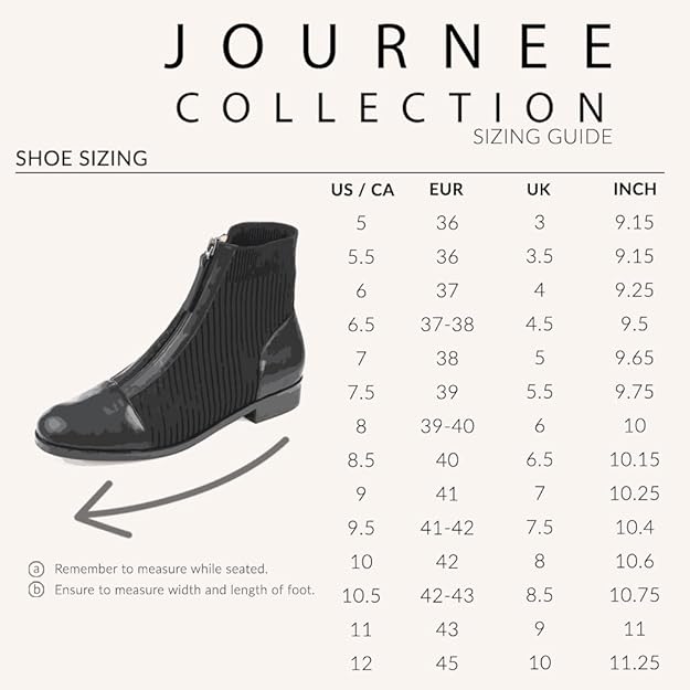 Journee Collection Women's Bexlie Front Zipper Capped Toe Booties  Color Brown Size 9.5M
