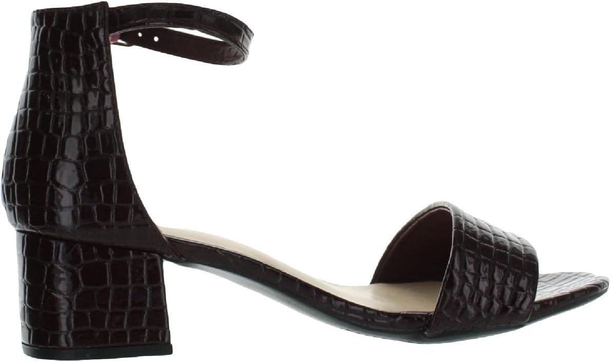 Sugar Women's Noelle Block Heel Ankle Strap Pumps  Color Burgundy Size 9.5M