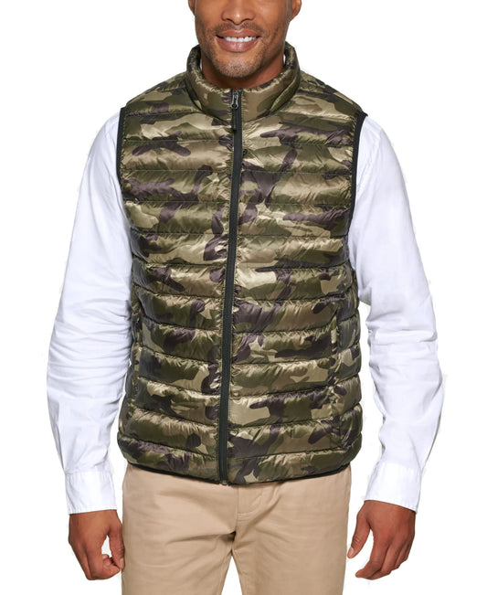 Club Room Men's Quilted Packable Puffer Vest  Camouflage Size S
