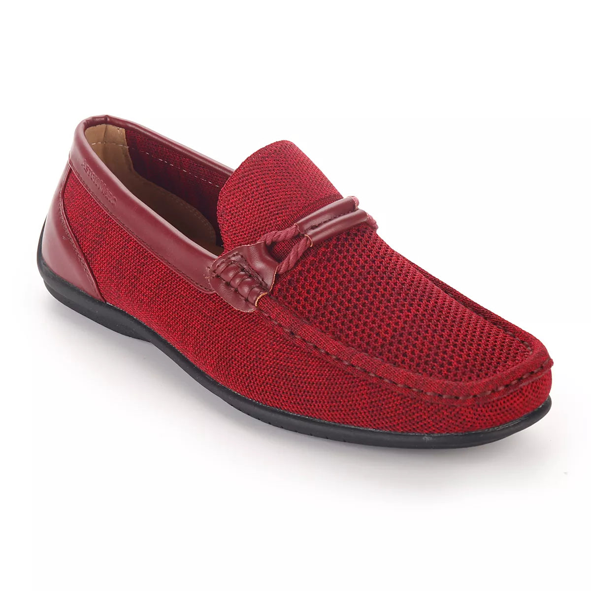 Aston Marc Men's Knit Lace-Strap Driving Loafers  Color Red Size 8.5M