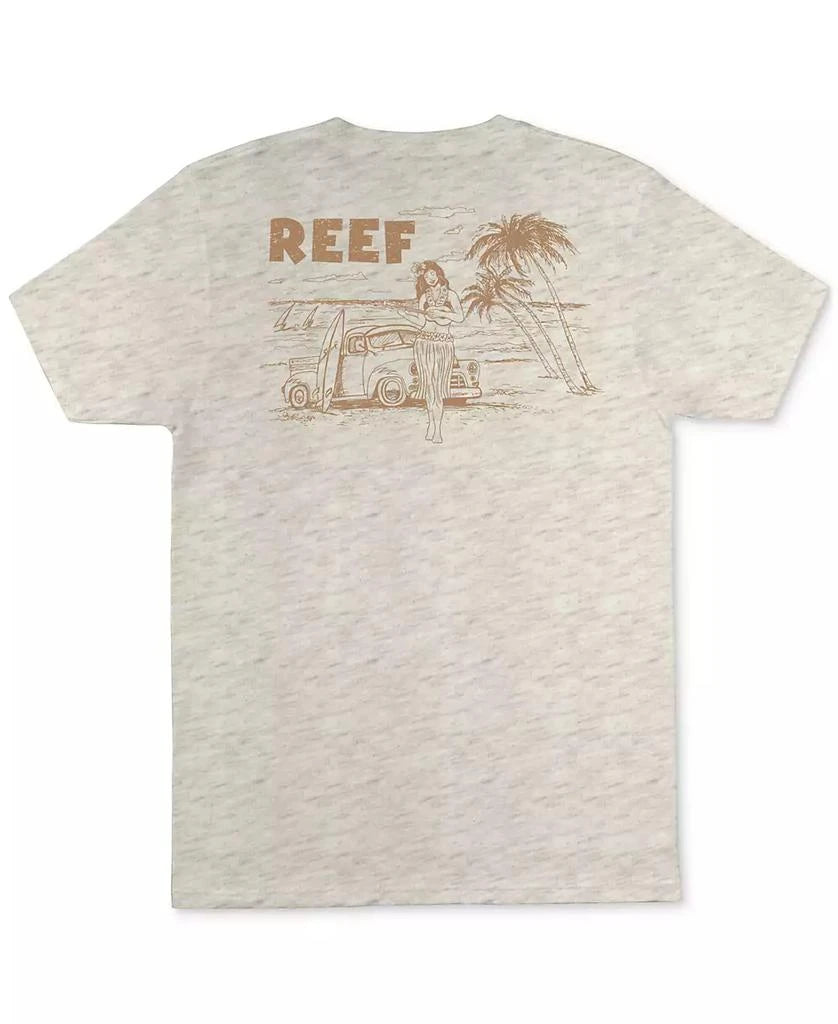 REEF Men's Hulagirly Short-Sleeve T-Shirt  Oatmeal Heather Size S