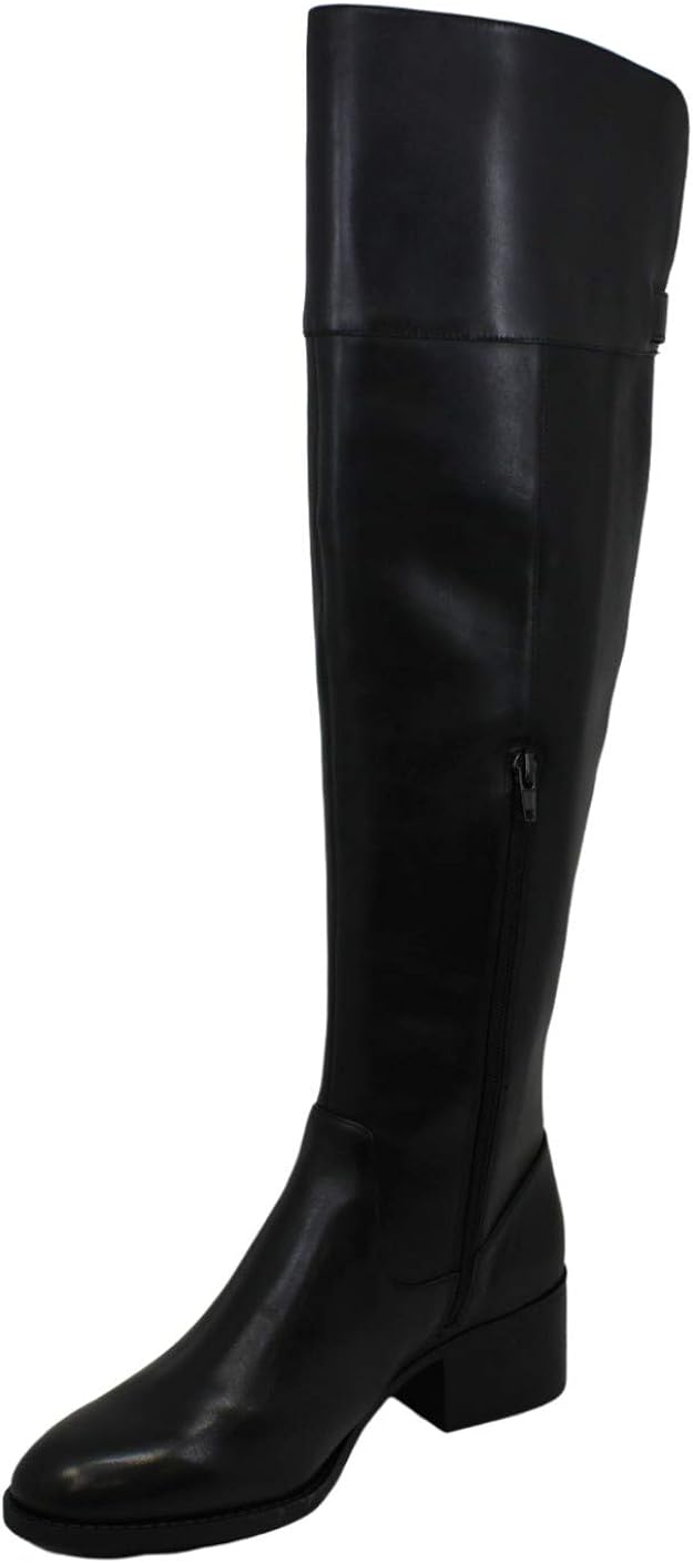 INC International Concepts Karmenn Leather Tall Over-The-Knee Boots  Color Black Size 6M