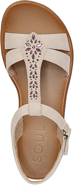 Soul Naturalizer Summer Ankle Strap Summer Sandal  Porcelain Faux Nubuck Size 9