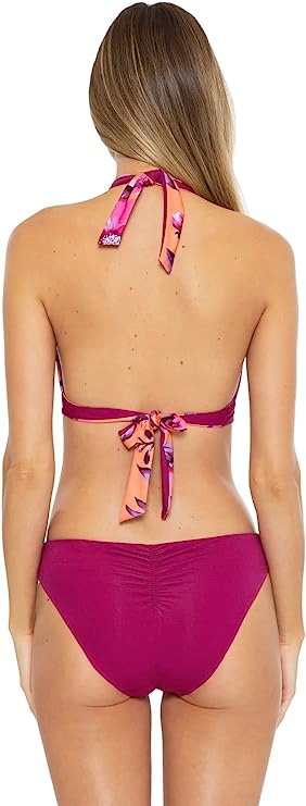 Becca Lucia In Full Bloom Reversible Bikini Top  Multicolor Size L