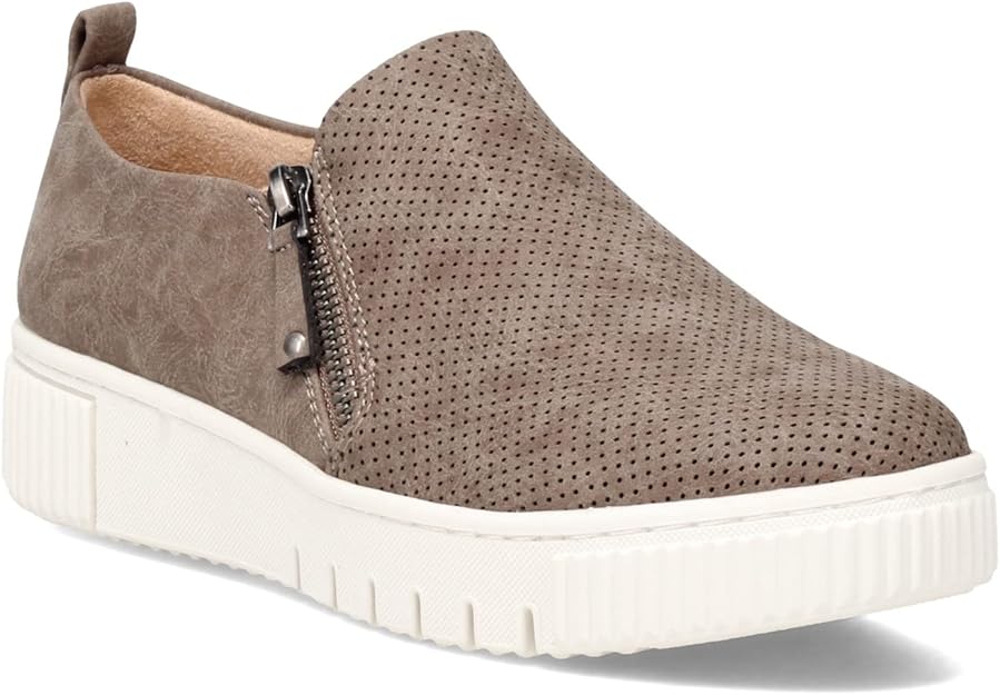 Soul Naturalizer Women's Turner Slip-On Sneakers  Grey Vegan Leather Size 6W