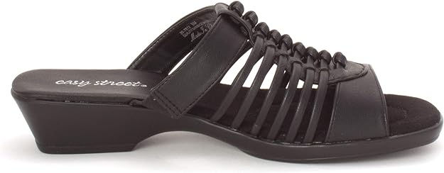 Easy Street Women's Nola Slip On Slide Sandals  Color Black Size 7M