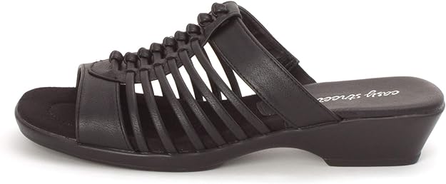 Easy Street Women's Nola Slip On Slide Sandals  Color Black Size 7M