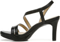 Naturalizer Women's Brenta Strappy Sandals  Color Black Vegan Leather Size 8M