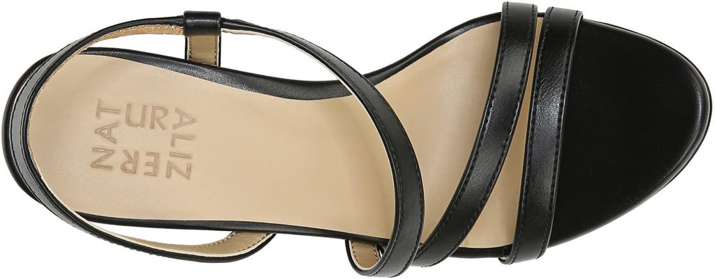 Naturalizer Women's Brenta Strappy Sandals  Color Black Vegan Leather Size 8M