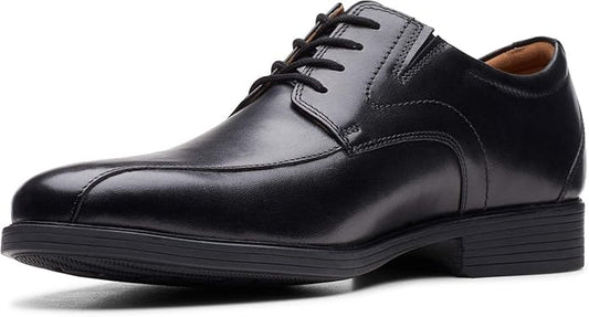Clarks Men's Whiddon Pace Oxfords  Black Leather Size 12W