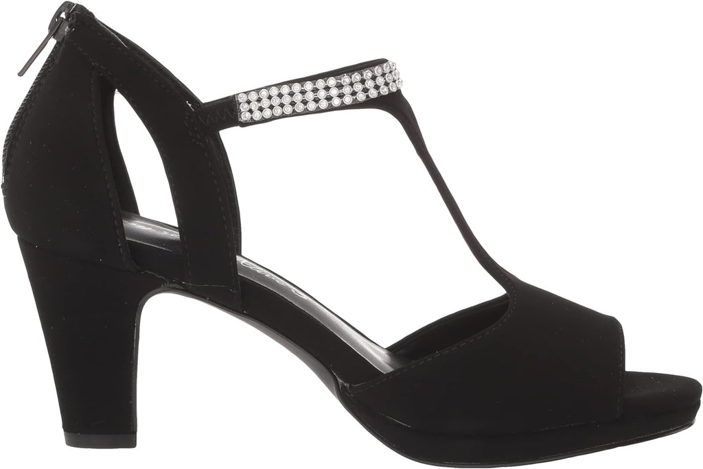 Easy Street Women's Flash Dress Heeled Sandals  Color Black Lamy Size 11W