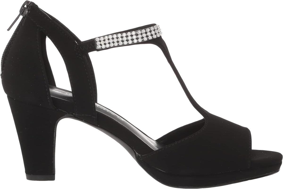 Easy Street Women's Flash Dress Heeled Sandals  Color Black Lamy Size 11W