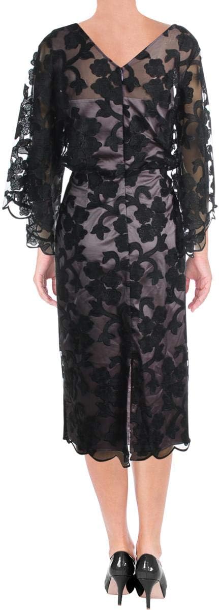 JS Collection Illusion Long Circle Dress  Color Black/Nude Size 6