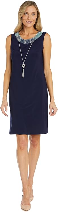 RM Richards Women's 2-Pc. Shimmer Two-Piece Dress  Color Navy/Teal Size 8