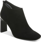 Alfani Women's Brittnee Square-Toe Booties  Color Black Vegan Suede Size 9.5M