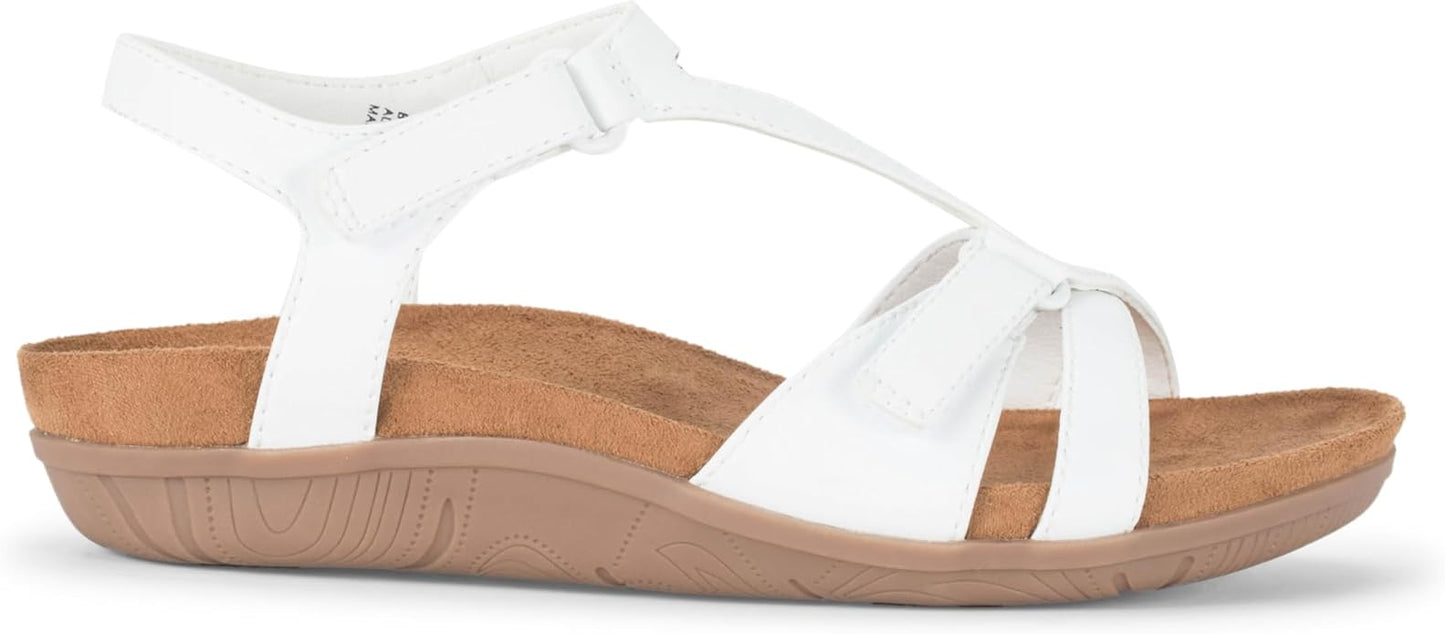 Baretraps Women's Jaxen Outer Side Closure Sandal  White Size 9.5