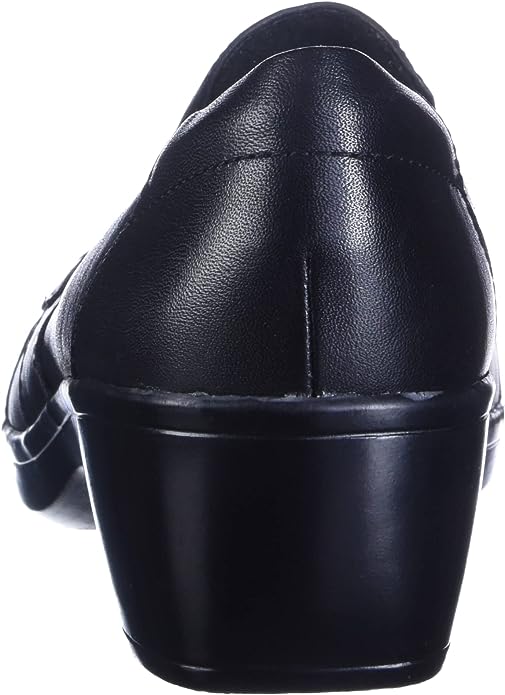 Clarks Women's May Marigold Slip-On Loafer Black Leather Size 5.5
