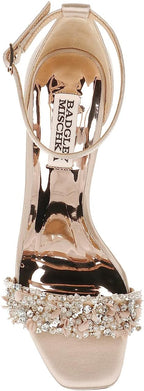Badgley Mischka Women's Teela Heeled Sandals  Pearl Nude Size 11