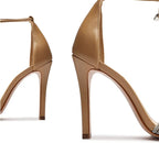 SCHUTZ  Andy Glam Sandals  Color Light Nude/Chrystal Size 10B