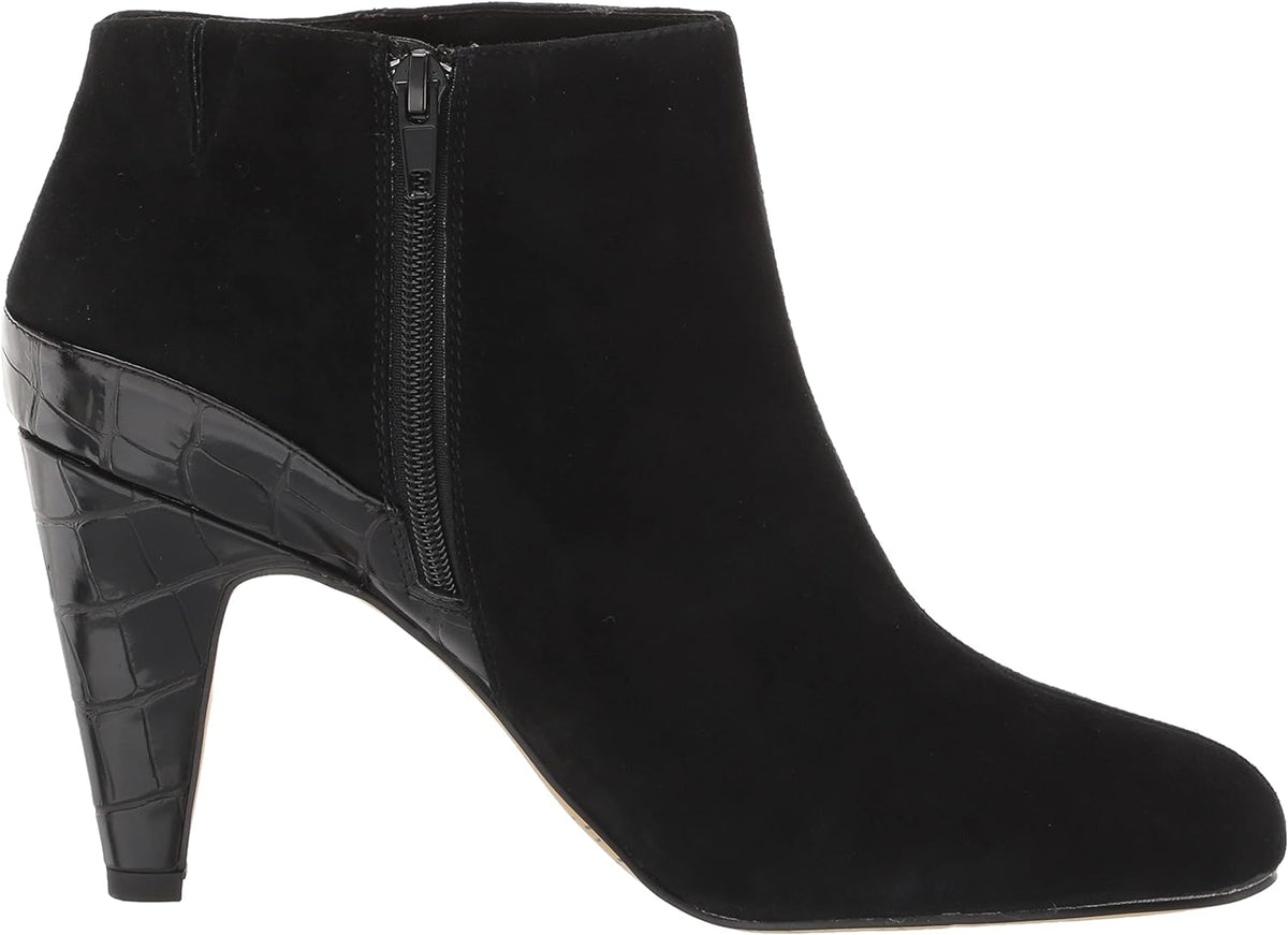 Bella Vita Women's Brennan Ankle Dress Booties  Color Black Kid Suede Leather Size 10W