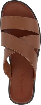 Vince Camuto Men's Waely Crisscross Upper Straps Sandals  Cognac Size 9