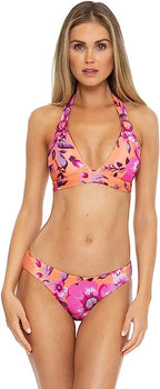 Becca Lucia In Full Bloom Reversible Bikini Top  Multicolor Size L