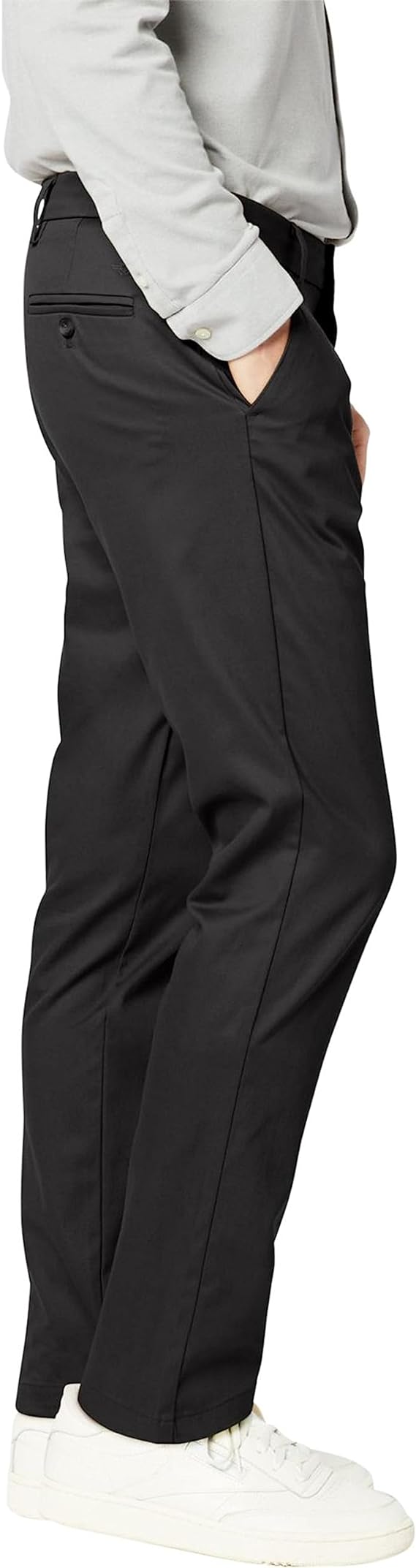 Dockers Men's Slim Fit Signature Khaki Lux Cotton Stretch Pants  Color Black W38xL30