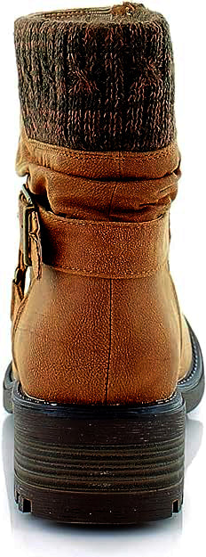 LifeStride Women's Katie Booties  Color Cognac Brown Faux Leather Size 8.5M