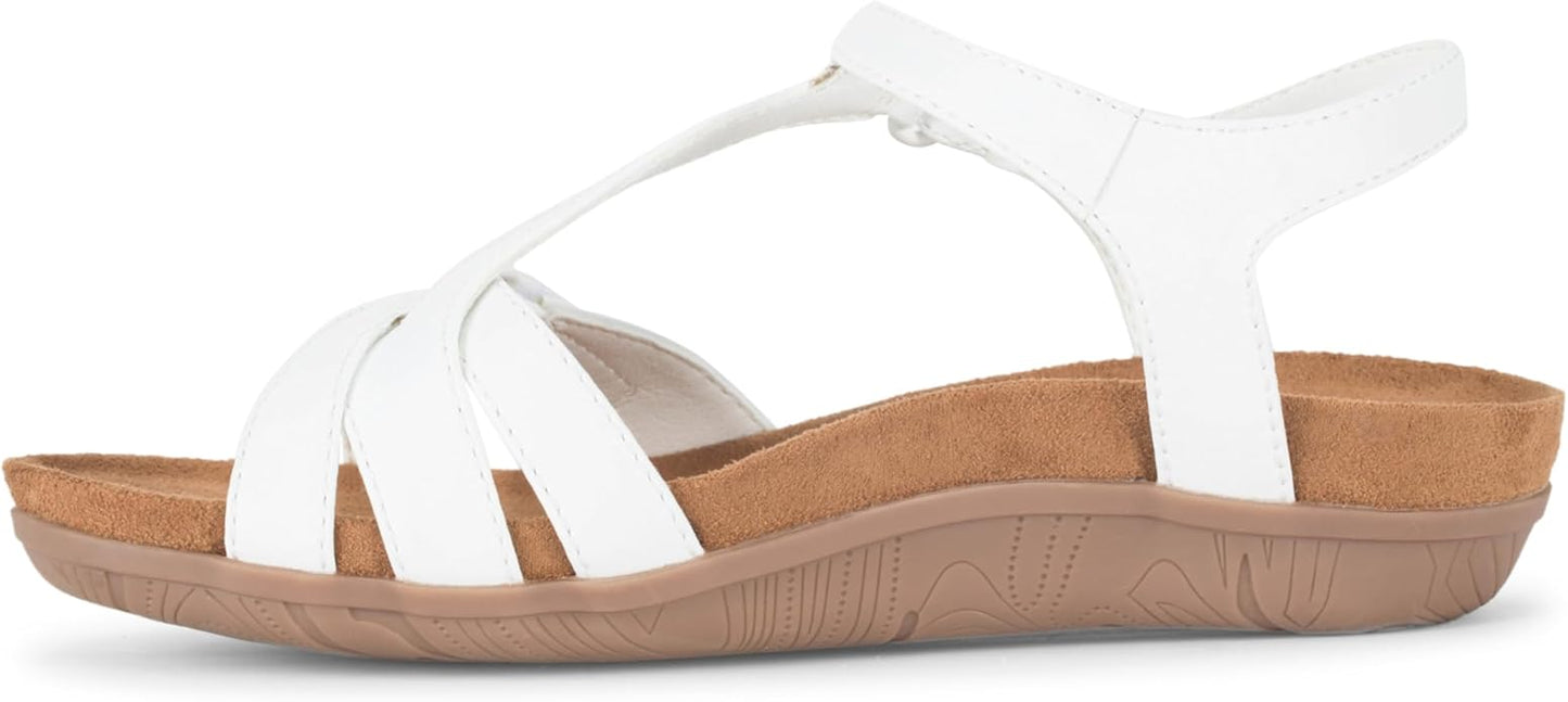 Baretraps Women's Jaxen Outer Side Closure Sandal  White Size 9.5
