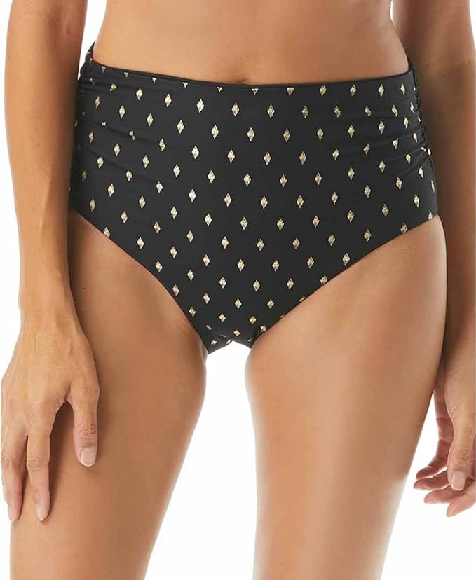Coco Reef Impulse Printed Convertible Bikini Bottoms  Color Castaway Black Size S