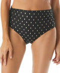 Coco Reef Impulse Printed Convertible Bikini Bottoms  Color Castaway Black Size L
