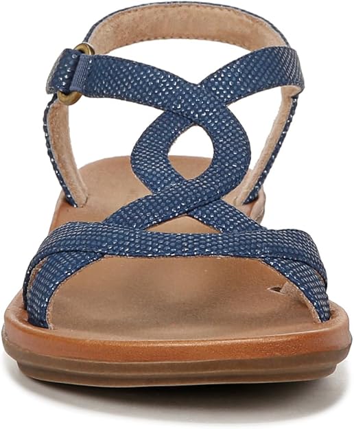 Soul Naturalizer Solo Strappy Sandals  Blue Texture Fabric Size 6.5