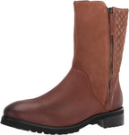 SoftWalk Women's Mansfield Vegan Leather Ankle Boots  Color Cognac Size 6M