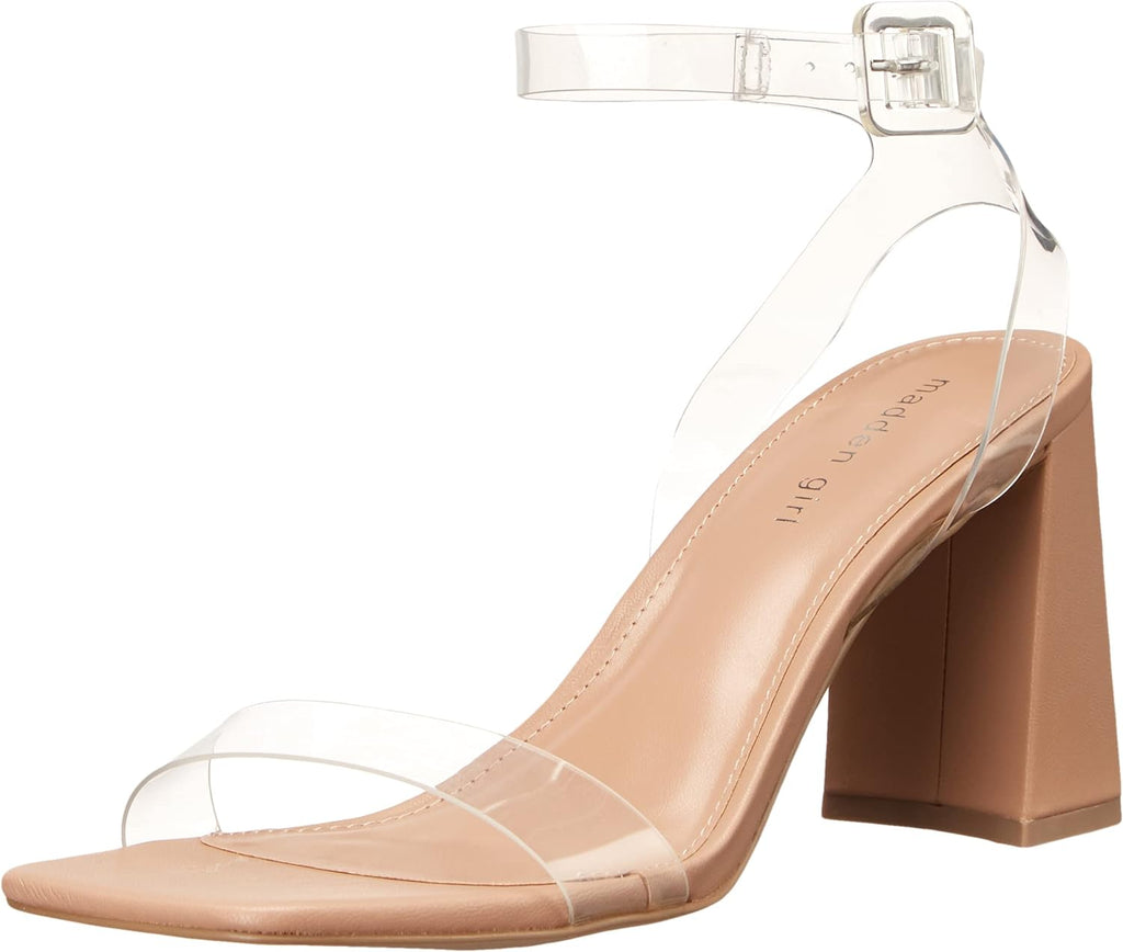 Madden Girl Winni Two-Piece Heeled Sandals  Color Clear Size 9.5M