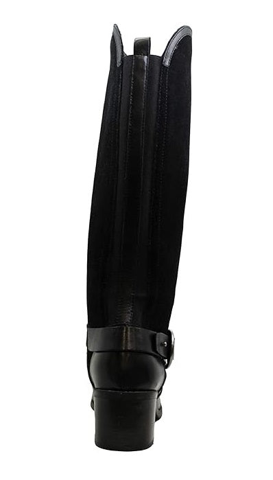Marc Fisher Women's Risa Block-Heel Leather Boots  Color Black Size 5.5M