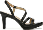 Naturalizer Women's Brenta Strappy Sandals  Color Black Vegan Leather Size 8M