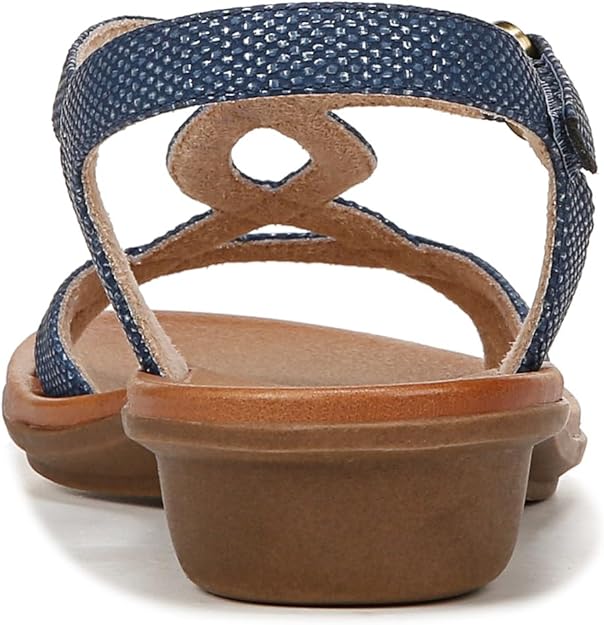 Soul Naturalizer Solo Strappy Sandals  Blue Texture Fabric Size 6.5