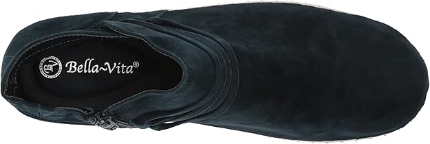 Bella Vita Women's Falynn Ankle Boots  Color Navy Suede Leather Size 7.5W