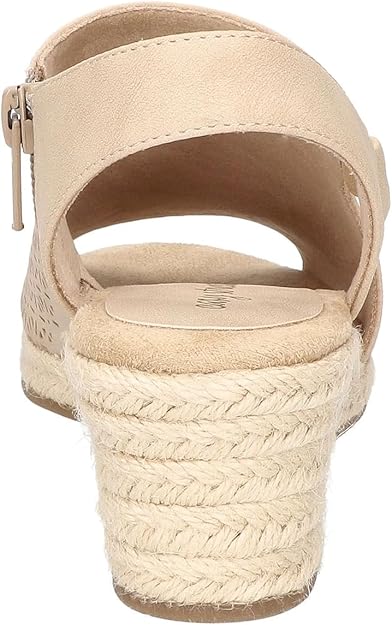 Easy Street Women's Serena Zip Wedge Sandal  Sand Size 8.5W