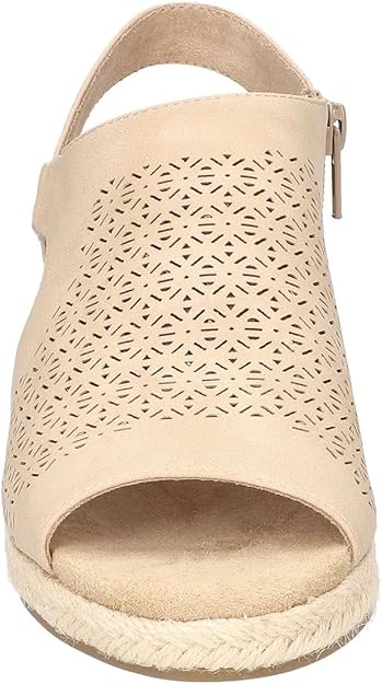 Easy Street Women's Serena Zip Wedge Sandal  Sand Size 8.5W