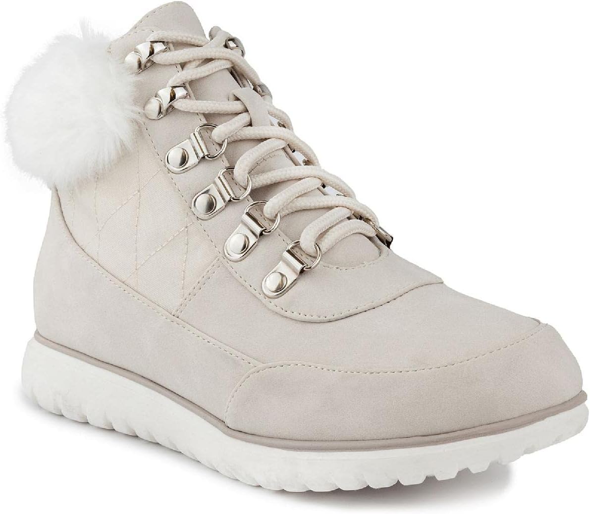 Karen Scott Women's Wanona Vegan Suede Ankle Booties  Color Winter White Size 12M