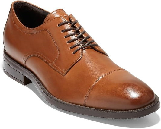 Cole Haan Men's Modern Essentials Cap Oxford  British Tan Leather Size 10.5